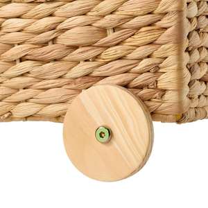 New Design Handwoven Water Hyacinth <b>Car</b> with Wheels Handmade Storage Basket Wholesale Ecofriendly Made by VgreenArt from Vietnam - Product Image 5