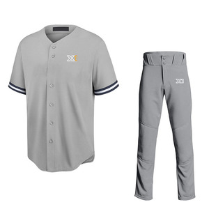 High Quality Breathable <b>Baseball</b> Uniform Sets 100% Polyester Fabric Customizable Colors Logos Anti-Bacterial UV Protection Best - Product Image 1