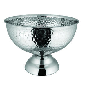 Vaisselle, plat à fruits, plat en fer, finition martelée, bol arrondi avec base en bois, fournisseur de restauration pour la maison et l'hôtellerie - Product Image 2