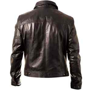 Venta al por mayor chaqueta de cuero diseño elegante a prueba de viento transpirable más demandado peso pesado cómodo cremallera hasta hombres chaqueta de cuero - Product Image 2