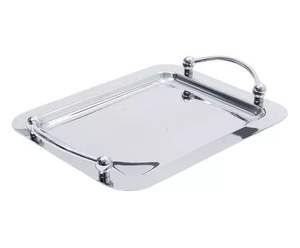 Classic Metal Serving Tray With <b>Mirror</b> Finish Perfect For Displaying Candles Perfumes And Home Decor Items - Product Image 5