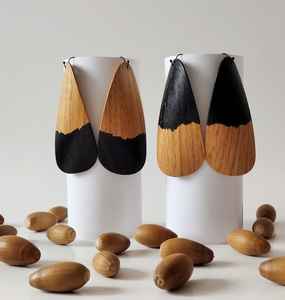 Boucles d'oreilles en bois durable - Product Image 2