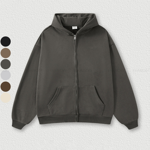 Crewneck Zipper-Up Winter Blank <b>Sweatshirts</b> Custom Logo High Quality Plain Streetwear Unisex Cotton Regular Fit <b>Sweatshirt</b> - Product Image 1