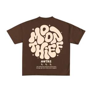 Haut de gamme Hiphop 100% coton personnalisé noir Boxy Fit qualité surdimensionné personnalisation été hommes T-shirt - Product Image 1