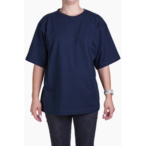 Camiseta de punto unisex oversize informal básica 240g-300g, cuello redondo, ajuste holgado, manga corta, estilo urbano, transpirable, bordada, para fitness - Product Image 6