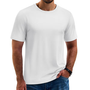 Camisetas de Alta Calidad para Hombre, Estilo Urbano, Hombros Caídos, Corte Regular, Sólidas, Transpirables, de Manga Corta, con Impresión de Logotipo Personalizado - Product Image 1