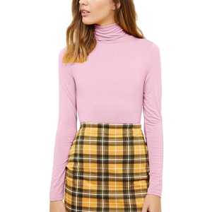 Nueva camiseta de verano de manga corta con cuello alto para mujer, de Color sólido, transpirable, ecológica - Product Image 1