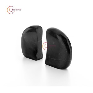 High Demanding Home Decor Tabletop Ornament Pure Marble Bookends For School <b>Office</b> and Desk Table Decorative Black Bookends - Product Image 3