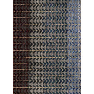Alfombra Rectangular Manchaha de Lana y Seda de Bambú, Tejida a Mano con Diseño Geométrico, 10 mm, para Sala de Estar, Pasillo, Modelo Les-2672, Colores Gris y Negro - Product Image 3