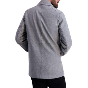 Dernier style de coton et de laine en gros à bas prix pour hommes, caban de couleur unie, caban de service OEM pour hommes - Product Image 3