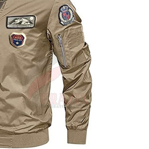 Chaqueta Bomber Unisex de Satén con Cuello Alto, Corte Ajustado, OEM, Alta Calidad, Personalizable, de Secado Rápido y Transpirable para Invierno - Product Image 5