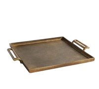 Plateau de service en métal de haute qualité au design moderne pour la maison, hôtel, restaurant ou bar, décoration de table de cuisine et service alimentaire