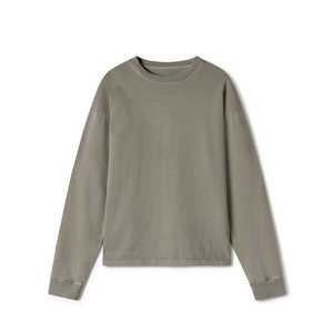 Sudadera Unisex Personalizada con Cuello Redondo, 100% Algodón, Sudadera Holgada de Felpa Francesa, Sudadera Lisa de Estilo Urbano, Sudadera con Capucha de Lujo - Product Image 5