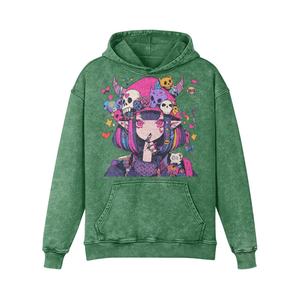 Sudadera con Capucha Moderna con Estampado de Anime Lavado Ácido para Hombre, Diseño Personalizado, Sudadera Urbana con Estampado - Product Image 3