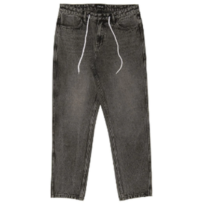 Nuevos pantalones vaqueros holgados de mezclilla simples y elegantes, pantalones largos de pierna ancha, pantalones vaqueros informales lavados medianos para hombres - Product Image 1