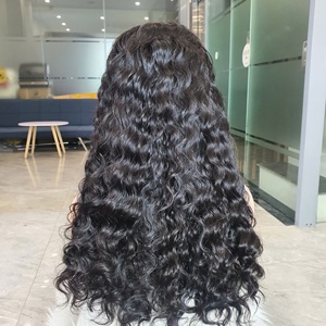 Pelucas de cabello humano virgen sin pegamento de color natural de onda profunda de 20 pulgadas encaje recto de hueso vietnamita crudo para mujeres negras de longitud corta - Product Image 4