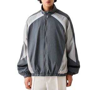 Chaqueta Anorak ligera informal de alta calidad OEM para hombre, diseño fino transpirable para exteriores con bloque de color y cremallera - Product Image 3