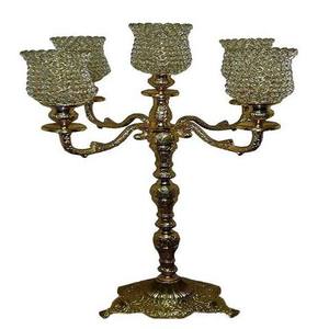 Candelero de Metal chapado en oro de alta calidad, forma de jaula para Hotel o Hogar, sala de estar, iluminación navideña, uso decorativo - Product Image 6