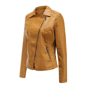 Chaqueta de Cuero Sintético de Alta Calidad para Mujer, Talla XL, Invierno 2026, Diseño de Punto Transpirable con Relleno de Algodón, Material de Lona Sólida - Product Image 2
