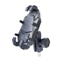 Support de téléphone pour moto avec chargeur sans fil 15W, anti-vibration, antivol, fixation sur guidon et rétroviseur
