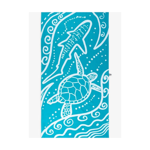 Serviette de plage extra absorbante 600 GSM en peluche tortue de luxe 100% coton brodé à séchage rapide certifiée GOTS Eco Friendly Comfort - Product Image 5