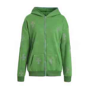 100% Cotton Print Logo Men <b>Rhinestone</b> <b>Hoodies</b> Premium Quality Latest Design New Arrival Zipper Heavy Branded <b>Hoodies</b> For Men - Product Image 3