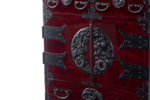 <b>Japanese</b> Handmade Solid Wood Cabinet Luxury Dark Brown Sendai-Cabinet with Legs for Home Living Room Entry or Hotel Use - Product Image 3