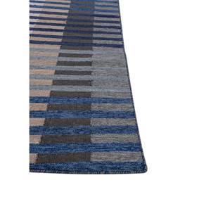 Alfombras Grandes de Lana y Viscosa con Diseño de Cuadros Azules, Tejido Plano, Rayas Abstractas y Rectangulares para Entrada o Pasillo - Modelo Adwv-13087 - Product Image 4