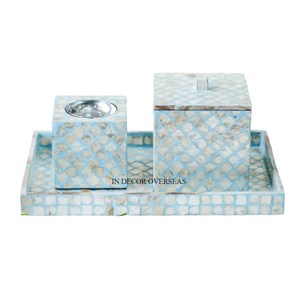 Gris couleur mosaïque perlée nacre travail haute qualité encens Bakhoor brûleur maison parfum accessoires fournitures - Product Image 3