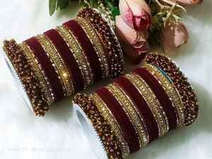 Collection de mariage en vente chaude, ensembles de bracelets de mariée pour femmes, style traditionnel, bracelets en verre multicolores pour femmes pour porter lors d'un mariage - Product Image 4