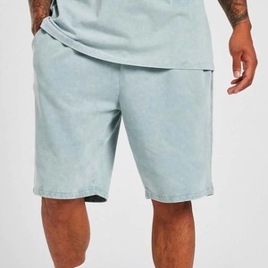 กางเกงขาสั้นซักด้วยกรดหินสีทึบทำจากผ้าฝ้ายผ้าฟลีซเทอร์รี่ทำจากผ้าคอตตอนซักโลโก้สีสันสดใสออกแบบได้ตามต้องการ - Product Image 1