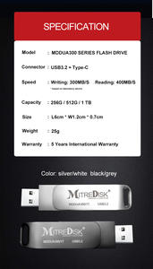 Unidad Flash USB de Estado Sólido de Alta Velocidad 3.0, Transferencia Ultra Rápida, 256, 512, 1 TB, Almacenamiento para Computadora, Interfaz USB 2.0, Empaquetada - Product Image 5