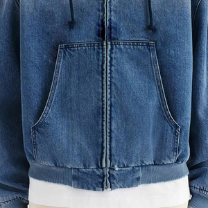 Acid Wash Winter Hoodies Men-Wholesale High Quality Latest Design Vintage OEM Service Breathable Anti-Wrinkle Cotton - Product Image 4
