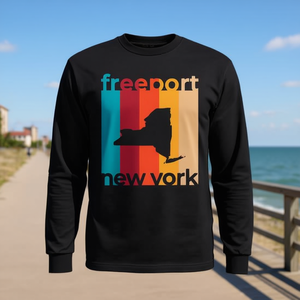 Camiseta Retro de Manga Larga de Recuerdos de Freeport Nueva York, Estilo Vintage, Camiseta Promocional - Product Image 3