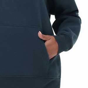 Sweat-shirt à capuche pour femme en molleton français, lourd, écologique, délavé à l'acide, avec logo personnalisé, pull uni, vente en gros - Product Image 5