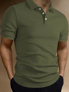 Camiseta Polo para Hombre al por Mayor 2026, Color Sólido, Talla Grande, Ropa Masculina, Manga Corta, Cuello Ajustado, Informal, de Alta Calidad - Product Image 4