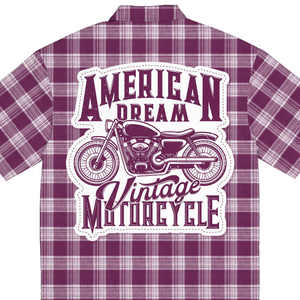 Personnalisé pur coton personnalisé pour hommes, chemise à manches courtes décontractée à carreaux contrastants style collège, brodée dans le dos et imprimée - Product Image 3