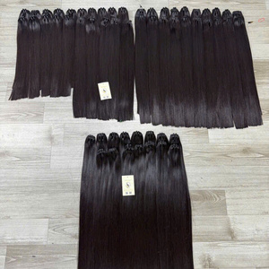 Extensiones de cabello humano virgen suave de trama recta Genius al por mayor de fábrica con extremos dobles dibujados - Product Image 1