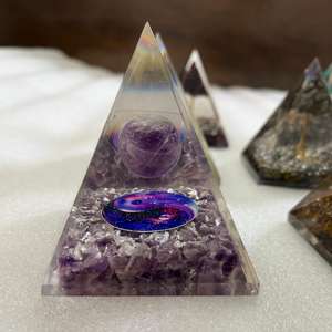Pierres de quartz naturelles en vrac personnalisées Pyramides d'orgone mixtes Feng Shui Énergie d'amour Protection contre les CEM Orgonite Pyramide Arbre Sphère Boule - Product Image 6