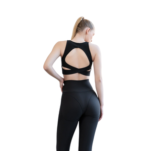 Conjunto Deportivo de Gimnasio para Mujer de Alta Calidad, 100% Nailon, Sólido, Sin Costuras, Transpirable, de 2 Piezas, para Fitness, Ropa Deportiva Personalizada al por Mayor - Product Image 2