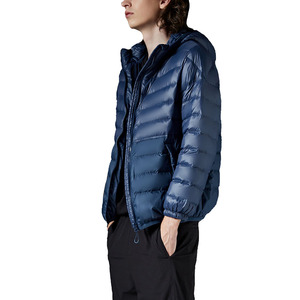 Veste de trench rembourrée en laine pour hommes longue veste d'hiver personnalisée de haute qualité en cuir de mouton matelassé imperméable avec logo à l'avant - Product Image 3