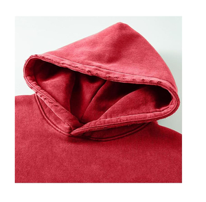 Sudadera con capucha universitaria de algodón pesado al por mayor con logotipo personalizado bordado Puff impresión piedra ácido lavado cremallera diseño - Product Image 3