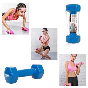 * OUTLET * manubrio da palestra in ghisa con rivestimento in gomma 2kg-casa e giardino/sport e tempo libero - Product Image 1