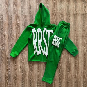 Pantalon de survêtement avec logo imprimé bouffant personnalisé Combinaison de jogging 100% coton Ensemble pantalon de survêtement et sweat à capuche Survêtements pour hommes - Product Image 1