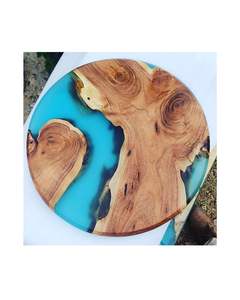 Tabla de cortar de resina decorativa con mezcla artística de colores hecha a mano para una presentación elegante y un uso moderno en la cocina - Product Image 4