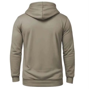 Ropa de hombre personalizada de color sólido con cremallera completa Sudadera con capucha transpirable 100% algodón ropa deportiva sudaderas para hombres en precio al por mayor - Product Image 2