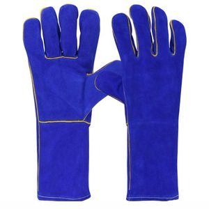 Gants de soudage Offre Spéciale cuir de buffle à paume unique Gants de protection de travail anti-coupure bleu Protection des mains et des bras - Product Image 1