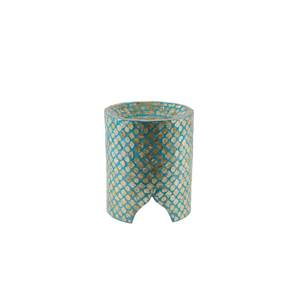 Support de serveur de service de gâteaux plaqué or de haute qualité, dessus de table en métal avec plateau en bois, finition naturelle pour les fêtes, outils pour gâteaux - Product Image 6