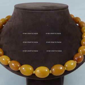 Collar de cuentas de resina ámbar de calidad superior con pendientes de cuentas Joyería de moda de STAR CRAFTS INDIA - Product Image 3