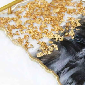 ถาดเรซิ่นตกแต่งหลากสี รูปทรงสี่เหลี่ยมผืนผ้า ของตกแต่งบ้าน ถาดเรซิ่นคุณภาพสูง - Product Image 1